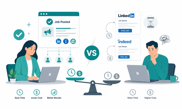 Job Posting Software vs Posting Manually on LinkedIn and Indeed: A Cost-Time Breakdown