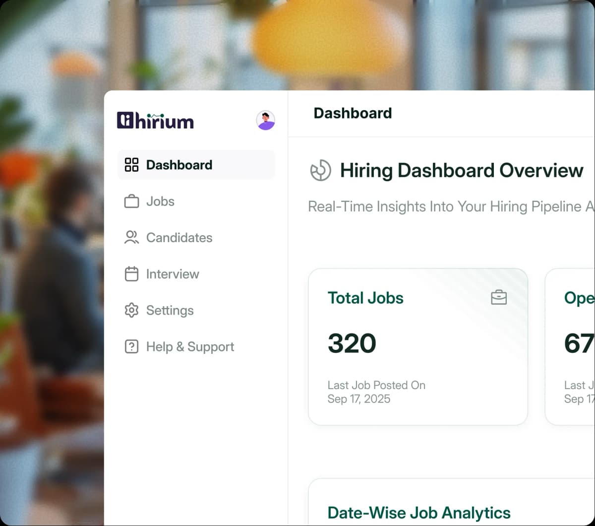 Hirium dashboard