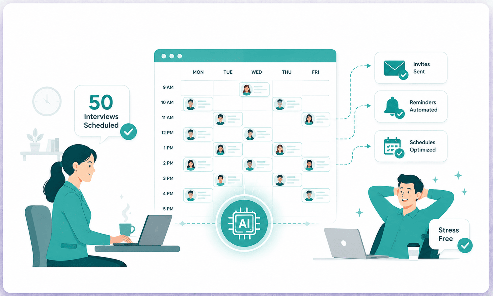 How to Schedule 50 Interviews a Week Without Losing Your Mind: AI Interview Scheduling Playbook
