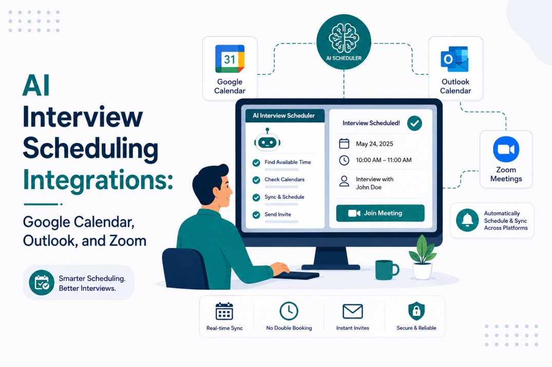 AI Interview Scheduling Integrations: Google Calendar, Outlook, and Zoom