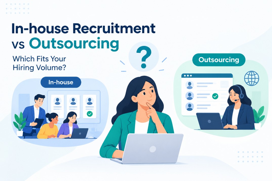 In-house recruitment vs outsourcing: Which Fits Your Hiring Volume?